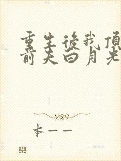 重生后我顶替了前夫白月光结局封面