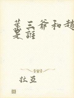 叶三爷和赵姨娘是谁