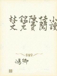 林铭陈佳小说全文免费阅读最新章节