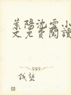 叶阳沈雪小说全文免费阅读最新章节