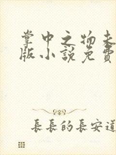 掌中之物未删减版小说免费阅读封面