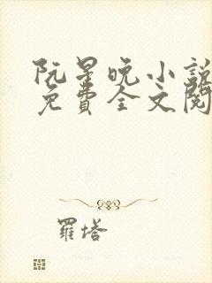 阮星晚小说完结免费全文阅读