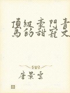 顶级豪门青梅竹马的甜宠文