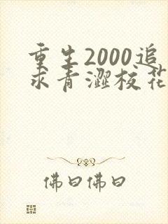 重生2000追求青涩校花同桌开始全集在线阅读