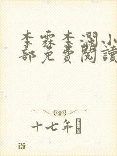 李霖李澜小说全部免费阅读封面