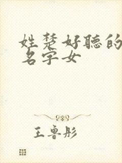 姓楚好听的古风名字女封面