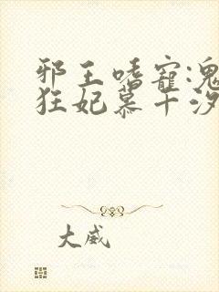 邪王嗜宠:鬼医狂妃慕千汐九夜