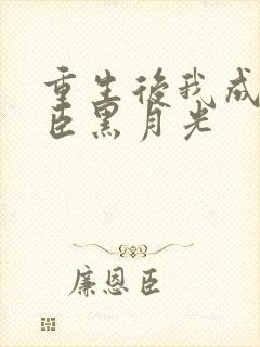 重生后我成了权臣黑月光