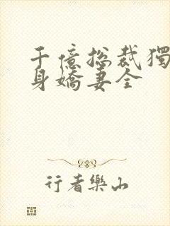 千亿总裁独宠替身娇妻全封面