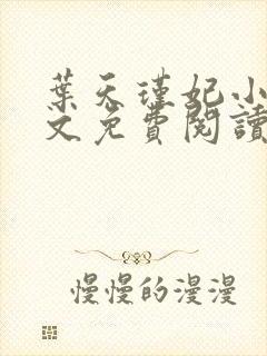 叶天瑾妃小说全文免费阅读笔趣阁