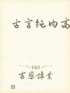 古言纯肉高h