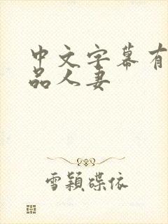 中文字幕有码精品人妻