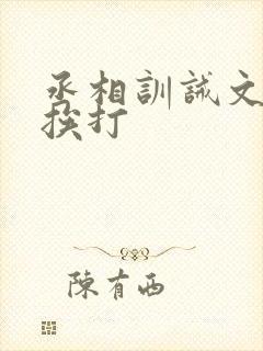 丞相训诫文戒尺挨打封面