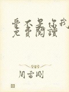 爱不是你我小说免费阅读