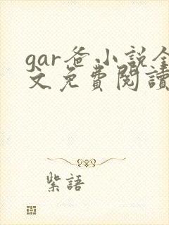 gar爸小说全文免费阅读最新章节