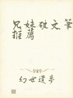 兄妹破文笔趣阁推荐封面