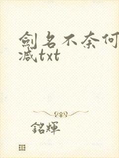 剑名不奈何未删减txt
