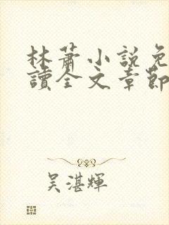 林萧小说免费阅读全文章节