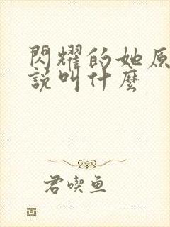 闪耀的她原著小说叫什么封面