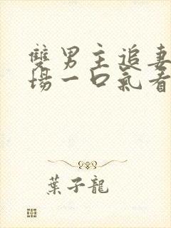 双男主追妻火葬场一口气看完