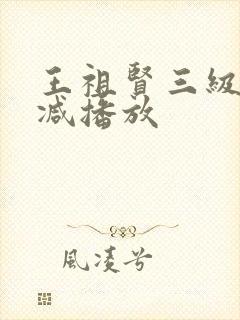 王祖贤三级未删减播放