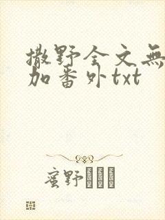 撒野全文无删减加番外txt