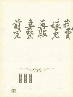 前妻再嫁我一次完整版免费阅读