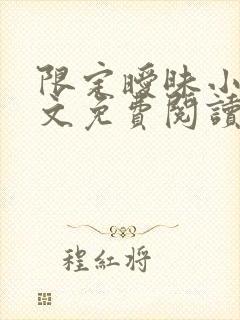 限定暧昧小说全文免费阅读封面