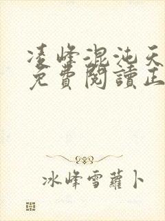 凌峰混沌天帝诀免费阅读正版笔封面