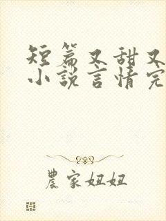 短篇又甜又撩的小说言情完结