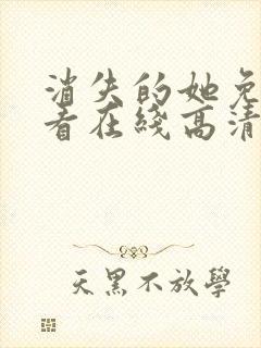 消失的她免费观看在线高清完整版封面