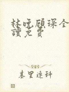 林晚顾琛全文阅读免费封面