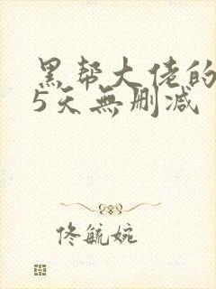 黑帮大佬的365天无删减