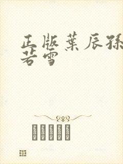 正版叶辰孙怡夏若雪封面