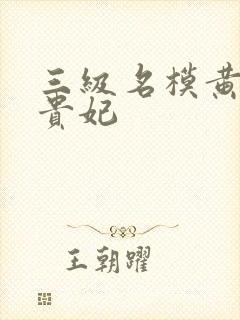 三级名模黄蓉杨贵妃