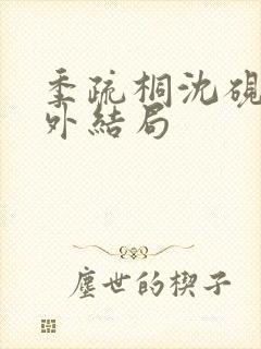 季疏桐沈砚辞番外结局