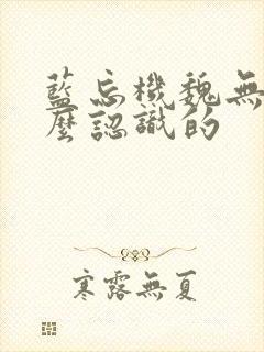 蓝忘机魏无羡怎么认识的