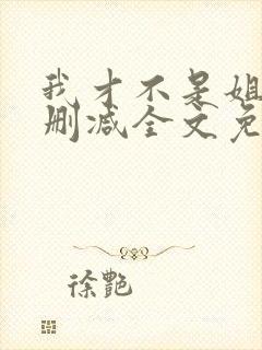 我才不是姐控无删减全文免费阅读