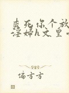 爽死你个放荡小淫妇h文皇帝