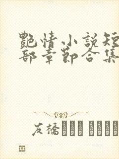 艳情小说短篇全部章节合集免费阅读