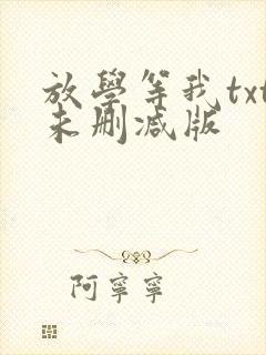 放学等我txt未删减版