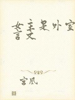 女主是外室的古言文