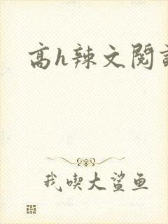 高h辣文阅读