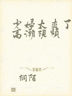 少妇太爽了免费高潮视频