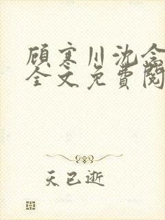 顾寒川沈念小说全文免费阅读