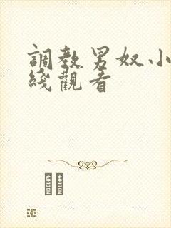 调教男奴小说在线观看