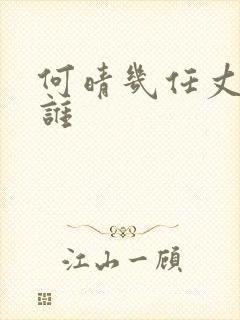 何晴几任丈夫是谁