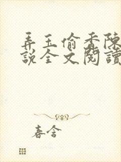 弄玉偷香陈敏小说全文阅读