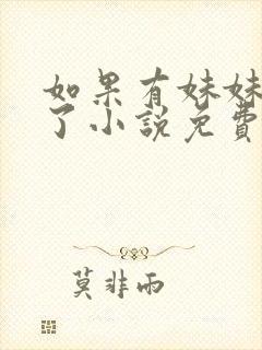 如果有妹妹就好了小说免费阅读封面