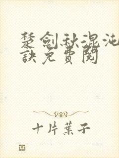 楚剑秋混沌天帝诀免费阅